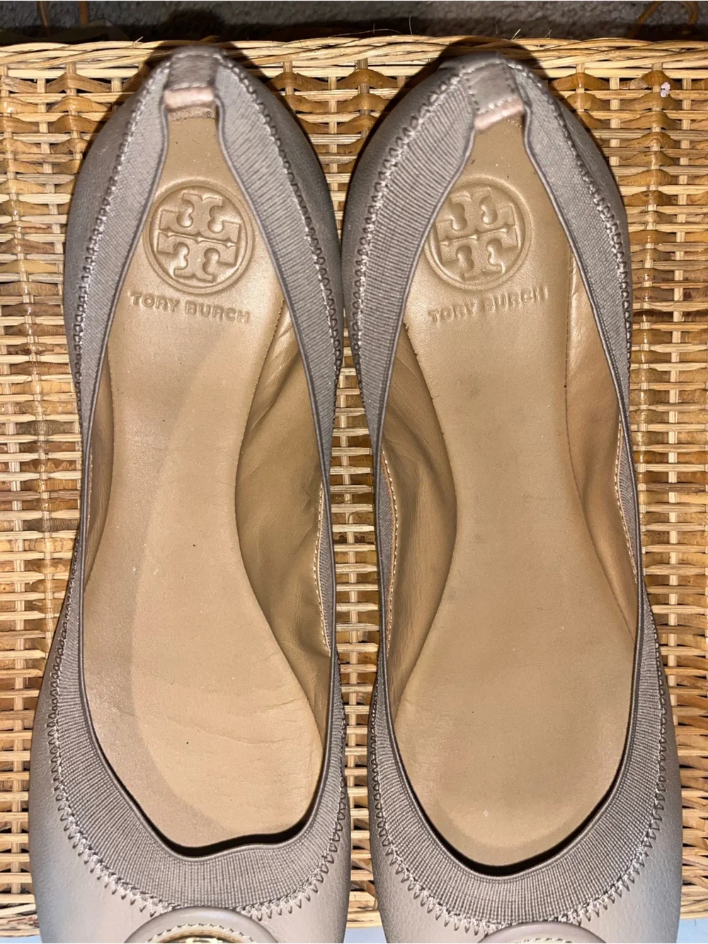 TORY BURCH Caroline 2 ballet flats in French Gray